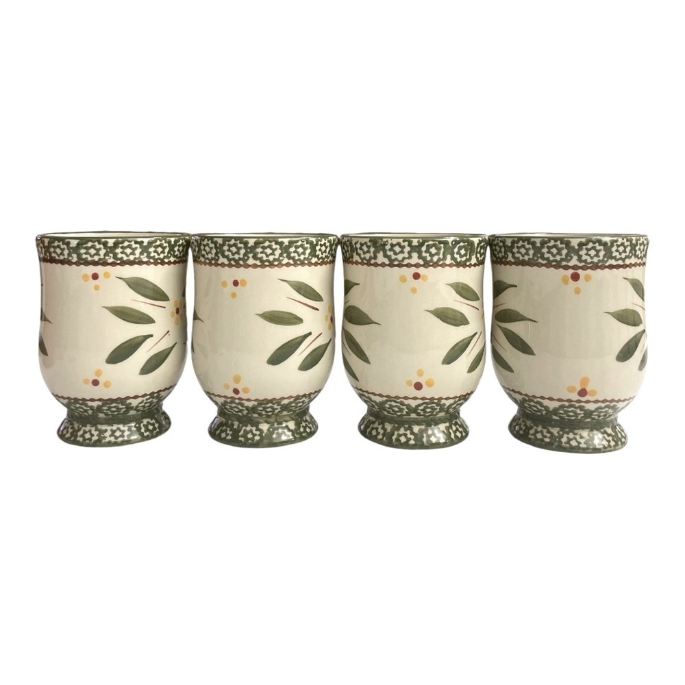 Temp-tations S/4 Pedestal Coffee Mugs FOUR Mug Set, 16 oz  (Old World Confetti) - Picture 7 of 14